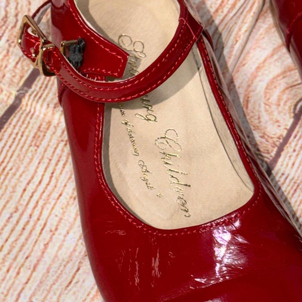 Strasburg Children Red Patent Leather Mary Jane Shoes Size 8 - Picture 3 of 7